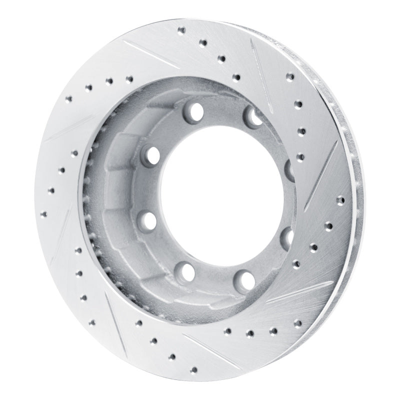 R1 Concepts R1 77-79 Ford F-250 4WD (Excl Super Duty) Front Left Drilled & Slotted Silver Brake Rotor