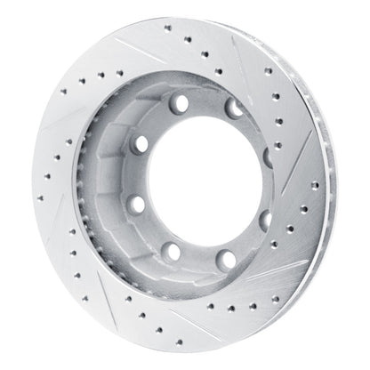 R1 Concepts R1 77-79 Ford F-250 4WD (Excl Super Duty) Front Left Drilled & Slotted Silver Brake Rotor