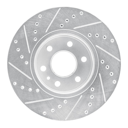 R1 Concepts R1 15-20 Chevrolet Colorado Front Right Drilled & Slotted Silver Brake Rotor