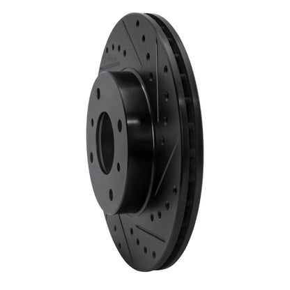 R1 Concepts R1 93-06 Infiniti G20 Front Right Drilled & Slotted Black Brake Rotor