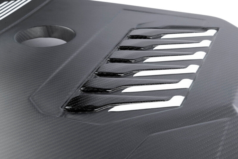 Dinan 19-26 BMW B58D (G01/G02/G20/G22/G23/G26/G42) Matte Carbon Fiber Engine Cover w/Gloss Accents