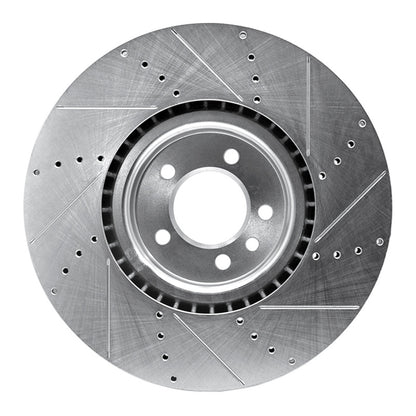 R1 Concepts R1 10-17 Land Rover Range Rover Front Left Drilled & Slotted Silver Brake Rotor