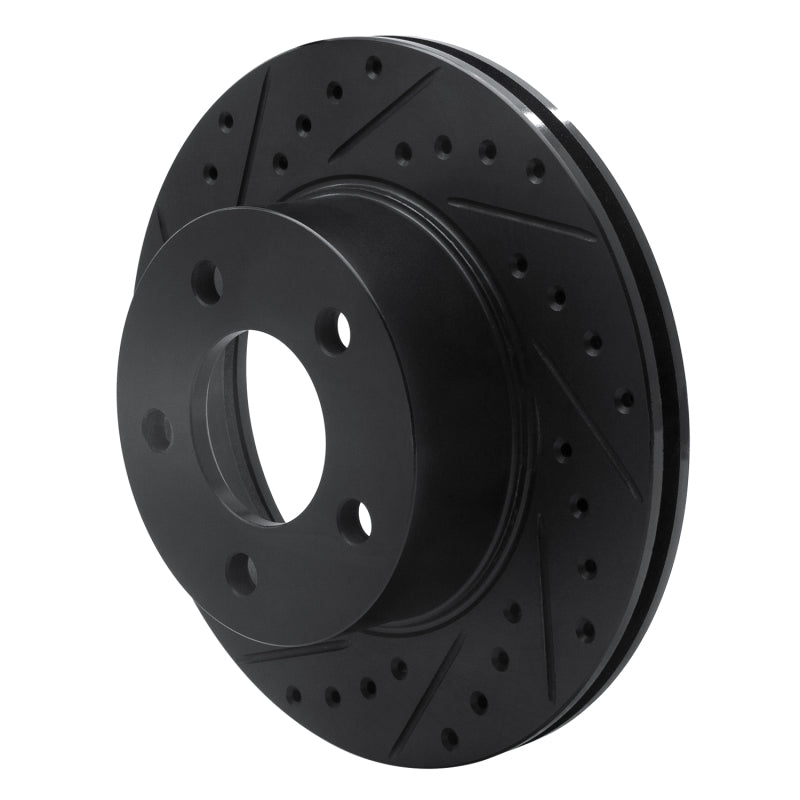 R1 Concepts R1 80-89 American Motors Eagle Front Left Drilled & Slotted Black Brake Rotor