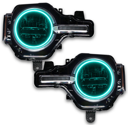 ORACLE Lighting Oracle 2021 Ford Bronco Base Headlight LED Halo Kit - ColorSHIFT - w/o Controller