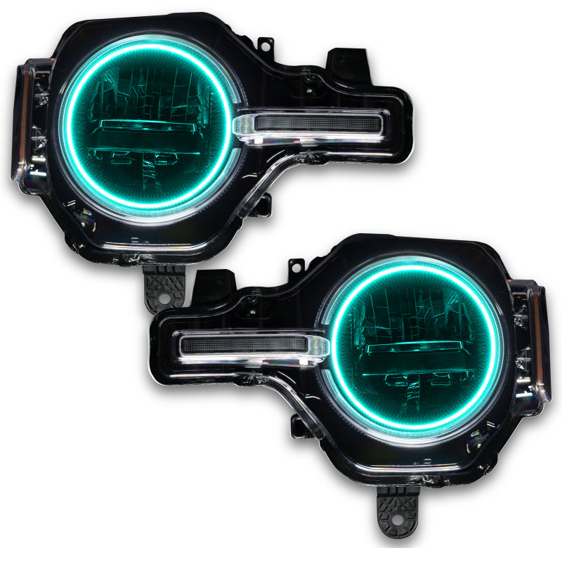 ORACLE Lighting Oracle 2021 Ford Bronco Base Headlight LED Halo Kit - ColorSHIFT - w/ 2.0 Controller