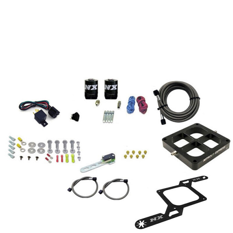 Nitrous Express Dry Dual Stage Billet Crossbar Plate System 100-1000hp (4500 Flange) w/o Bottle