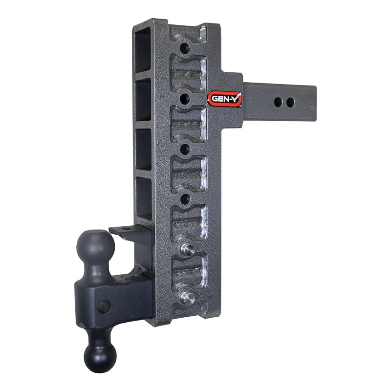 GEN-Y Hitch Gen-Y Mega Duty 2.5in Shank 12in Offset Drop 21K Hitch w/GH-061 Dual-Ball/GH-062 Pintle Lock