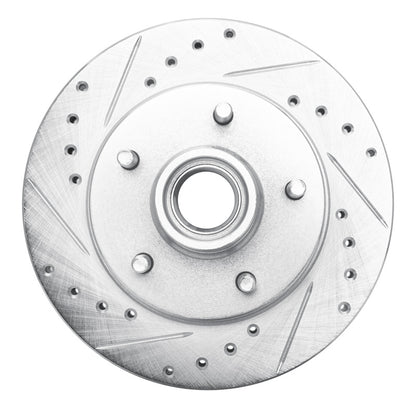 R1 Concepts R1 91-03 Chevrolet S10 Blazer Front Left Drilled & Slotted Silver Brake Rotor