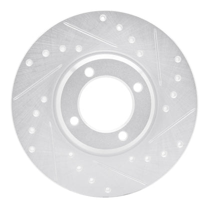 R1 Concepts R1 63-86 Ford Cortina Front Right Drilled & Slotted Silver Brake Rotor