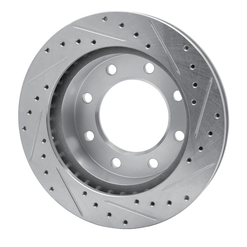 R1 Concepts R1 99-20 Cadillac DeVille Front Left Drilled & Slotted Silver Brake Rotor