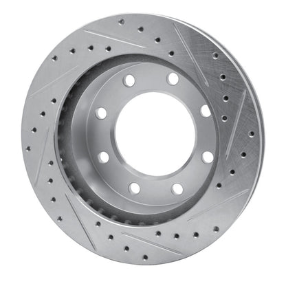 R1 Concepts R1 99-20 Cadillac DeVille Front Left Drilled & Slotted Silver Brake Rotor