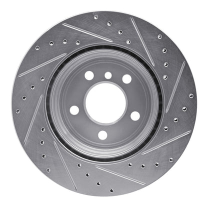 R1 Concepts R1 12-20 BMW 340I Rear Left Drilled & Slotted Silver Brake Rotor