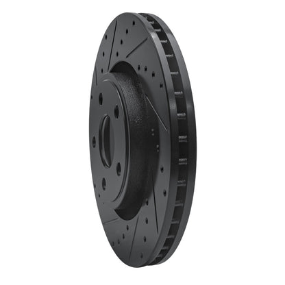 R1 Concepts R1 11-25 Dodge Durango Front Left Drilled & Slotted Black Brake Rotor