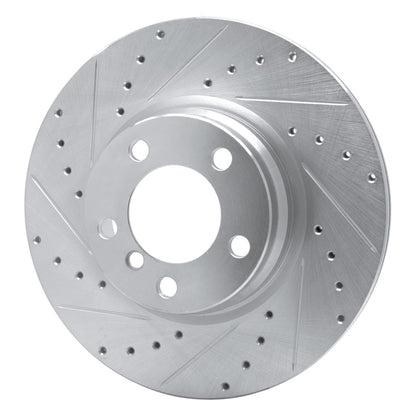 R1 Concepts R1 12-18 BMW 328I Front Left Drilled & Slotted Silver Brake Rotor