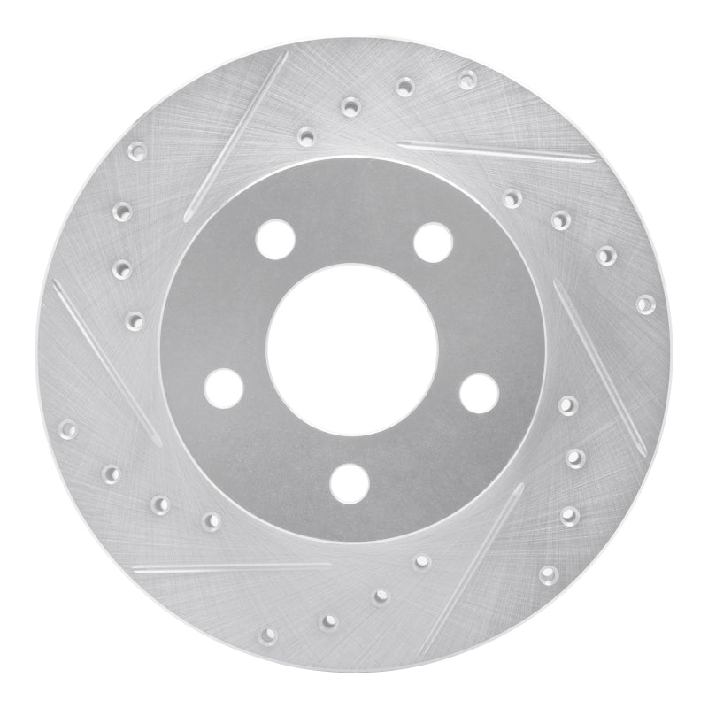 R1 Concepts R1 95-02 Ford Explorer Front Left Drilled & Slotted Silver Brake Rotor