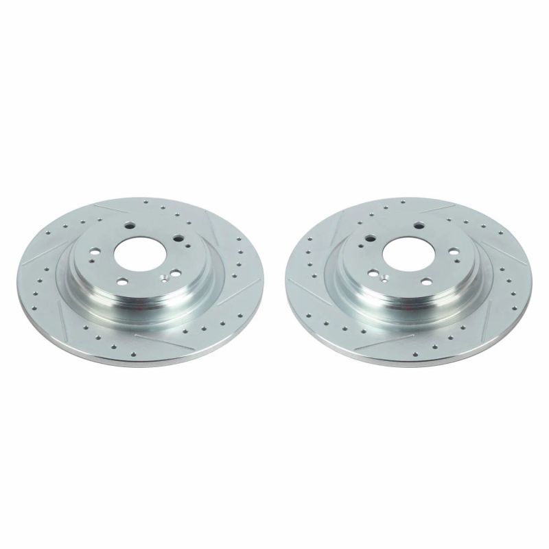 PowerStop Power Stop 17-20 Acura MDX Rear Evolution Drilled & Slotted Rotors - Pair