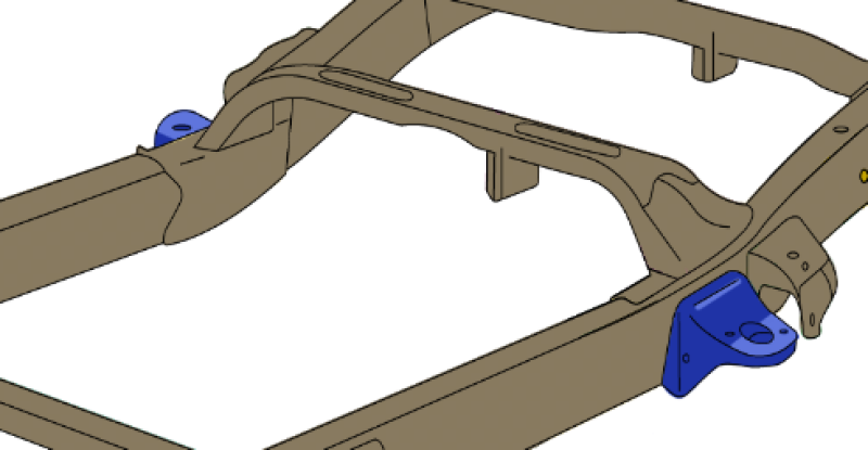 RustBuster Rust Buster 14-18 Chevy Silverado 1500 Rear Cab Mount - Left