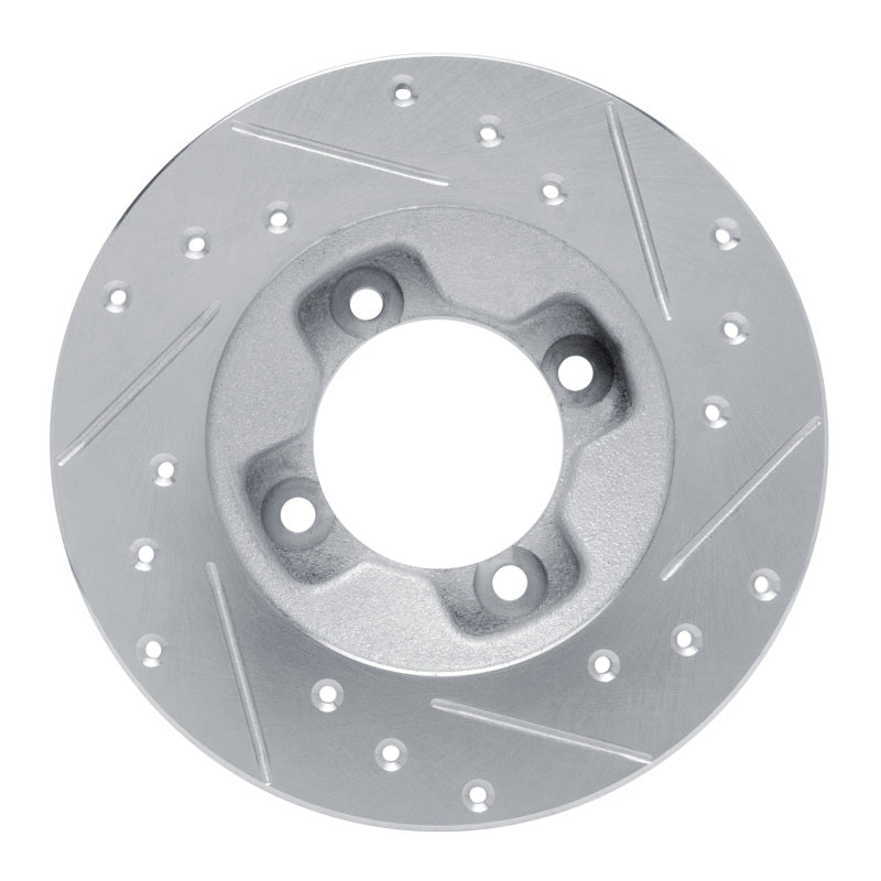 R1 Concepts R1 81-85 Mazda GLC Front Left Drilled & Slotted Silver Brake Rotor