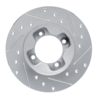 R1 Concepts R1 81-85 Mazda GLC Front Left Drilled & Slotted Silver Brake Rotor