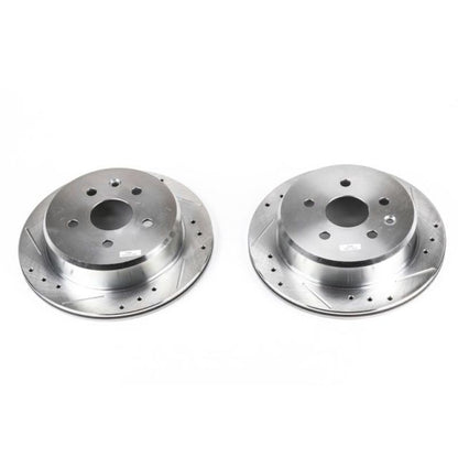 PowerStop Power Stop 92-98 Lexus SC300 Rear Evolution Drilled & Slotted Rotors - Pair