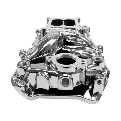 Edelbrock RPM Air-Gap Intake Manifold for Big-Block Chevy Oval Port - Chrome Plasma Finish