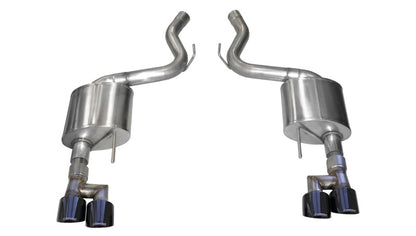 CORSA Performance Corsa 18-23 Ford Mustang 5.0L V8 3in Sport Axle-Back Dual Rear Exit w/ 4in Black PVD Pro-Series Tips