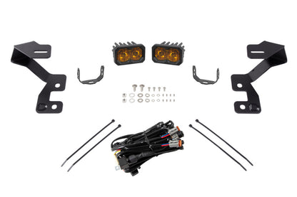 Diode Dynamics 2021 Ford Bronco Sport Stage Series 2in LED Ditch Light Kit - Sport Yellow Combo
