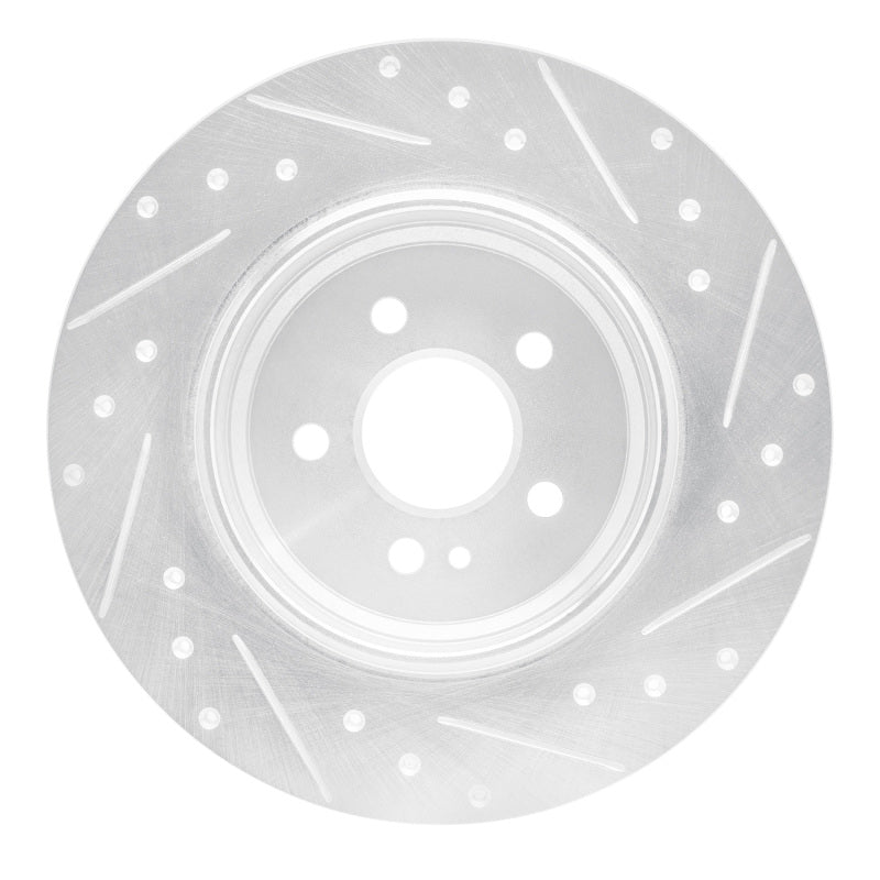 R1 Concepts R1 00-05 Mercedes-Benz ML430 Rear Left Drilled & Slotted Silver Brake Rotor