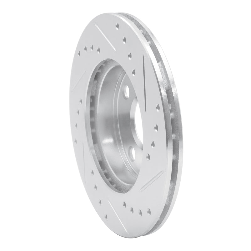 R1 Concepts R1 91-99 Toyota Tercel Front Left Drilled & Slotted Silver Brake Rotor