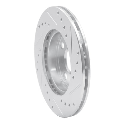 R1 Concepts R1 91-99 Toyota Tercel Front Left Drilled & Slotted Silver Brake Rotor