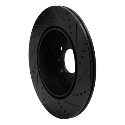 R1 Concepts R1 07-15 Mazda CX-9 Rear Left Drilled & Slotted Black Brake Rotor