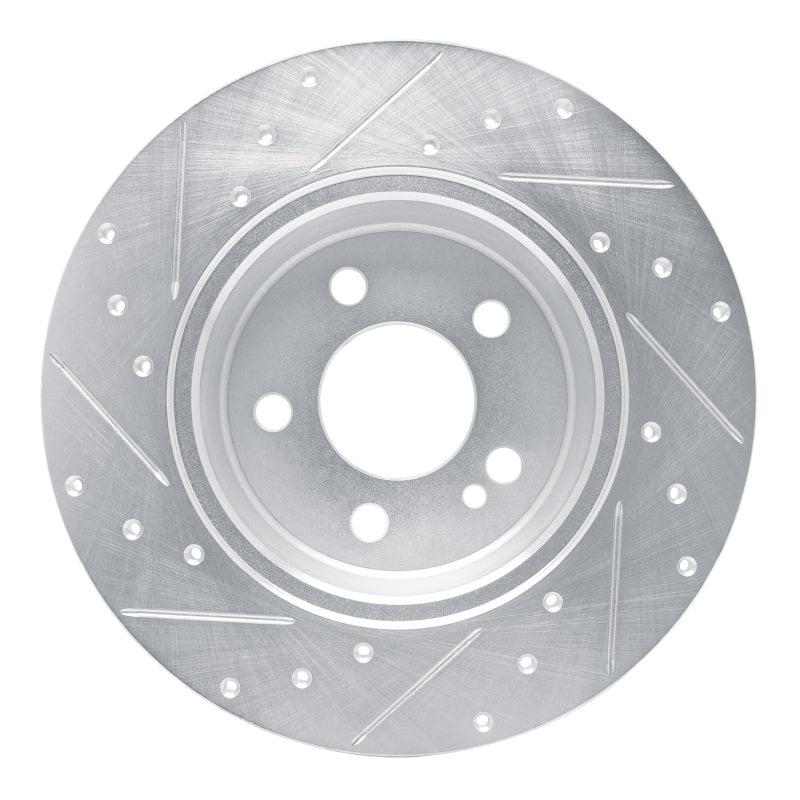 R1 Concepts R1 15-21 Mercedes-Benz C200 (Mexico) Rear Right Drilled & Slotted Silver Brake Rotor