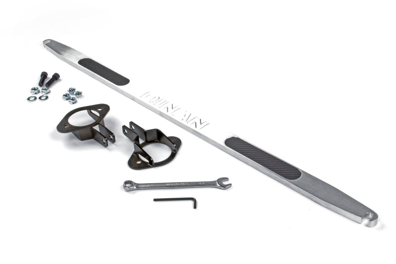 Dinan 92-99 BMW 323i/325i/328i/M3 (E36) Brushed Aluminum w/Carbon Inlays Shock Tower Brace - Rear