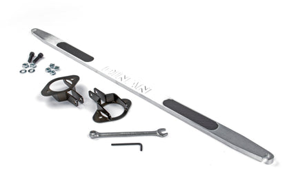Dinan 92-99 BMW 323i/325i/328i/M3 (E36) Brushed Aluminum w/Carbon Inlays Shock Tower Brace - Rear