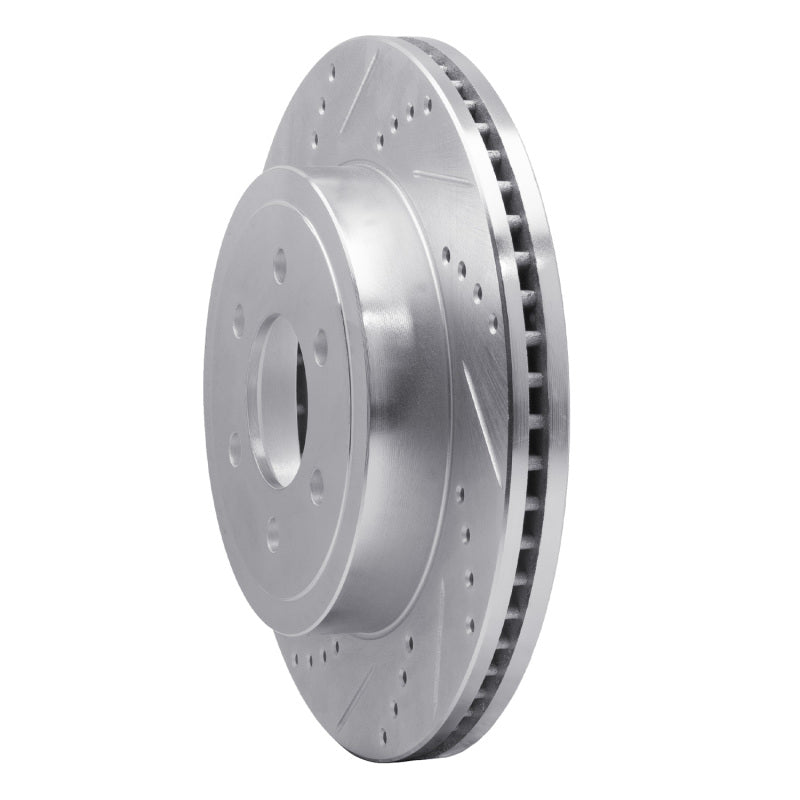 R1 Concepts R1 03-04 Dodge DAKOTA RWD Front Left Drilled & Slotted Silver Brake Rotor