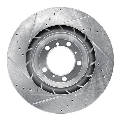 R1 Concepts R1 07-16 Porsche 911 Left Rear Drilled & Slotted Silver Brake Rotor