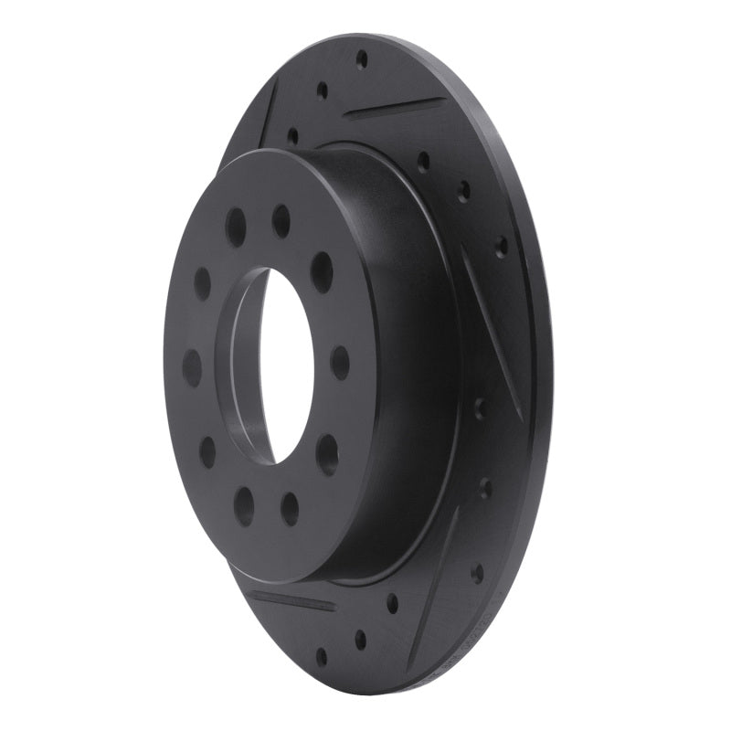R1 Concepts R1 03-08 Hyundai Tiburon Rear Left Drilled & Slotted Black Brake Rotor