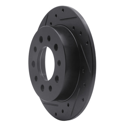 R1 Concepts R1 03-08 Hyundai Tiburon Rear Left Drilled & Slotted Black Brake Rotor