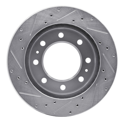 R1 Concepts R1 99-20 Cadillac DeVille Front Right Drilled & Slotted Silver Brake Rotor