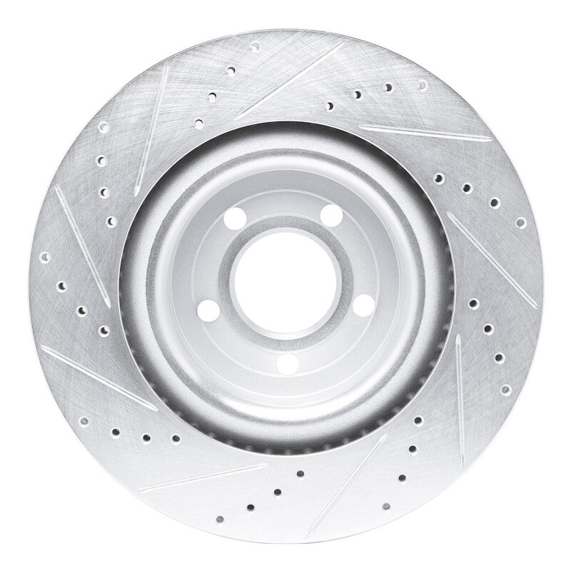 R1 Concepts R1 20-25 Ford Explorer Front Right Drilled & Slotted Silver Brake Rotor