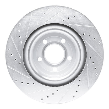 R1 Concepts R1 20-25 Ford Explorer Front Right Drilled & Slotted Silver Brake Rotor