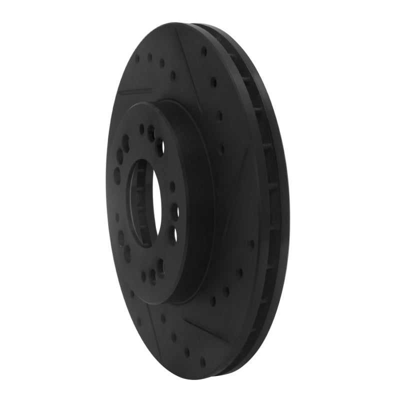 R1 Concepts R1 91-04 Dodge STEALTH Front Right Drilled & Slotted Black Brake Rotor