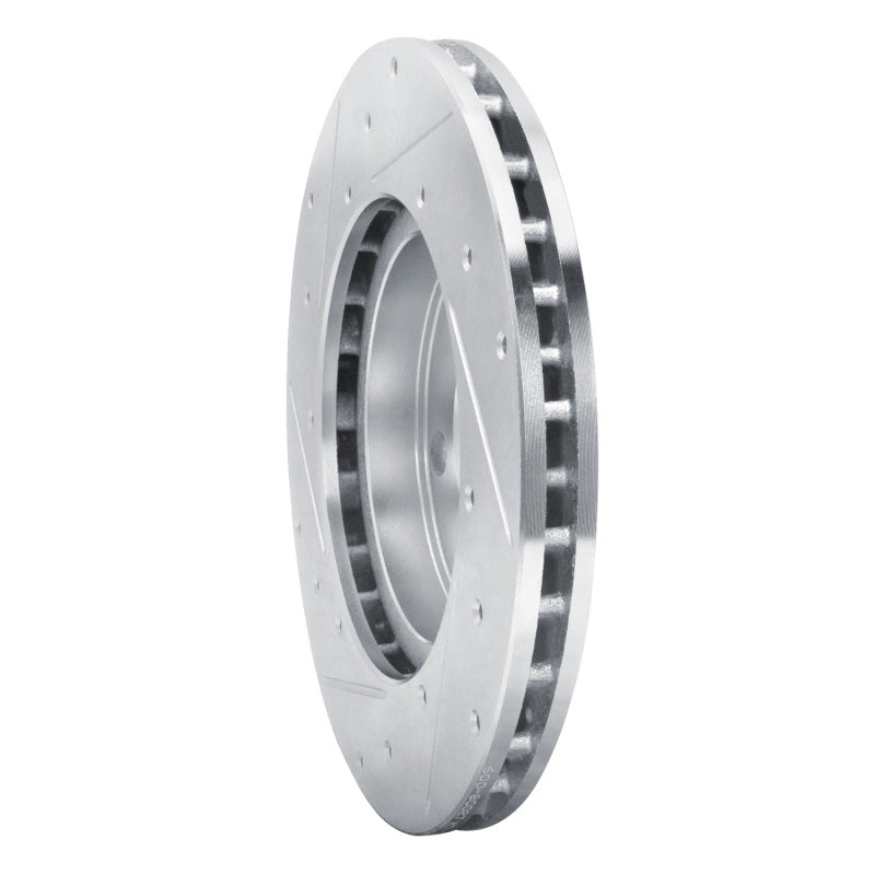 R1 Concepts R1 92-03 Mazda 626 Front Right Drilled & Slotted Silver Brake Rotor