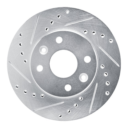 R1 Concepts R1 94-00 Kia SPECTRA Front Left Drilled & Slotted Silver Brake Rotor