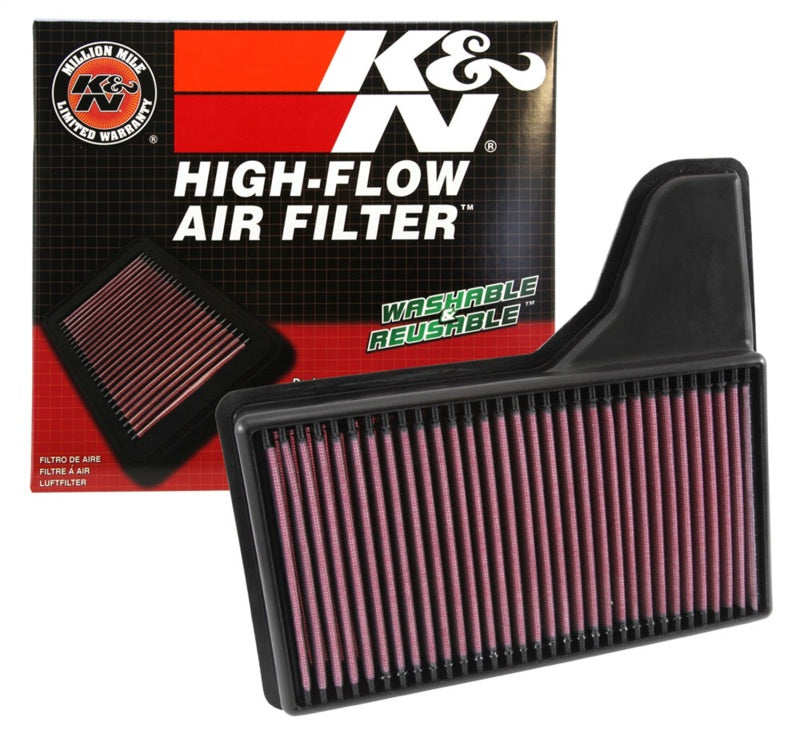 K&N Engineering K&N Replacement Panel Air Filter for 2015 Ford Mustang 2.3L L4/3.7L V6/5.0L V8
