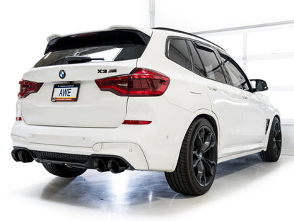 AWE Tuning 20-25 BMW X3 M/M Comp (F97) AWD SwitchPath Axle-Back Exhaust - Diamond Black Tips