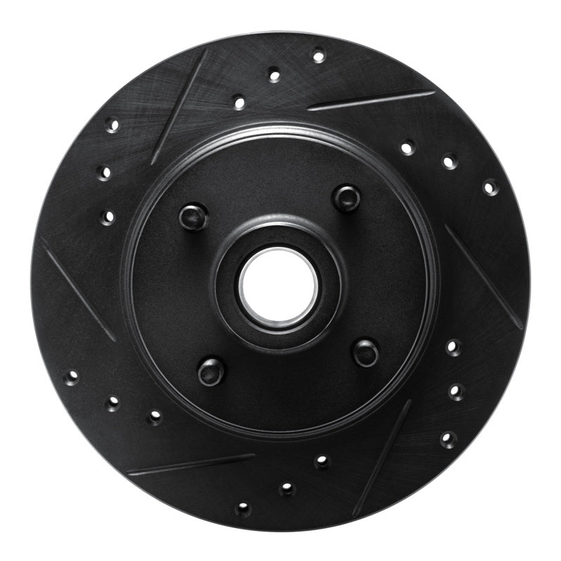 R1 Concepts R1 76-80 Buick SKYHAWK Front Left Drilled & Slotted Black Brake Rotor