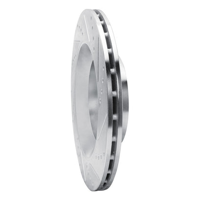 R1 Concepts R1 17-24 Maserati LeVante Rear Left Drilled & Slotted Silver Brake Rotor