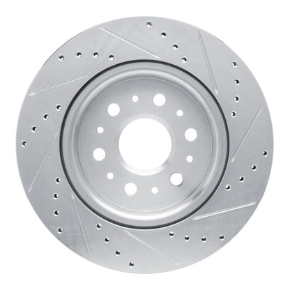 R1 Concepts R1 17-25 Buick Enclave Rear Left Drilled & Slotted Silver Brake Rotor