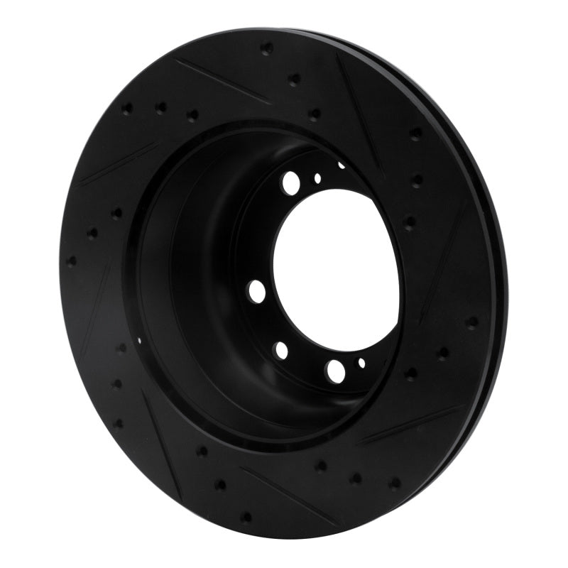 R1 Concepts R1 87-97 Porsche 944 Except Turbo Rear Left Drilled & Slotted Black Brake Rotor